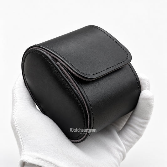 Black Leather Travel Case - 1 Slot