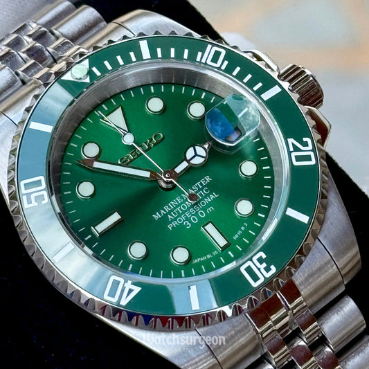 Custom Seiko Submariner with Green Dial