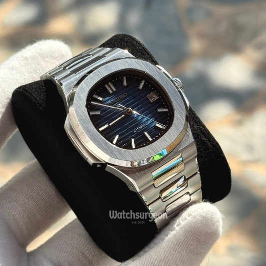 Custom Seiko Nautilus Inspired with Navy Blue Dial