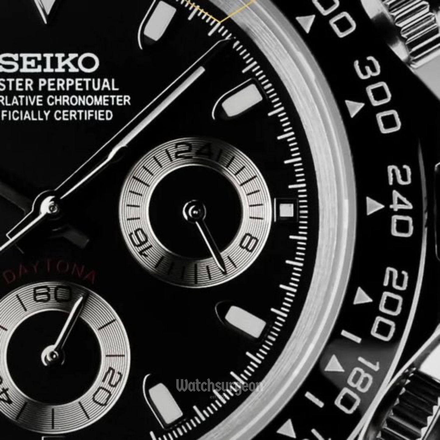 Custom Seiko Daytona Inspired with Black Dial