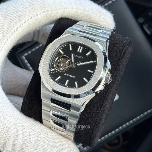 Custom Seiko with Black Open Heart Dial