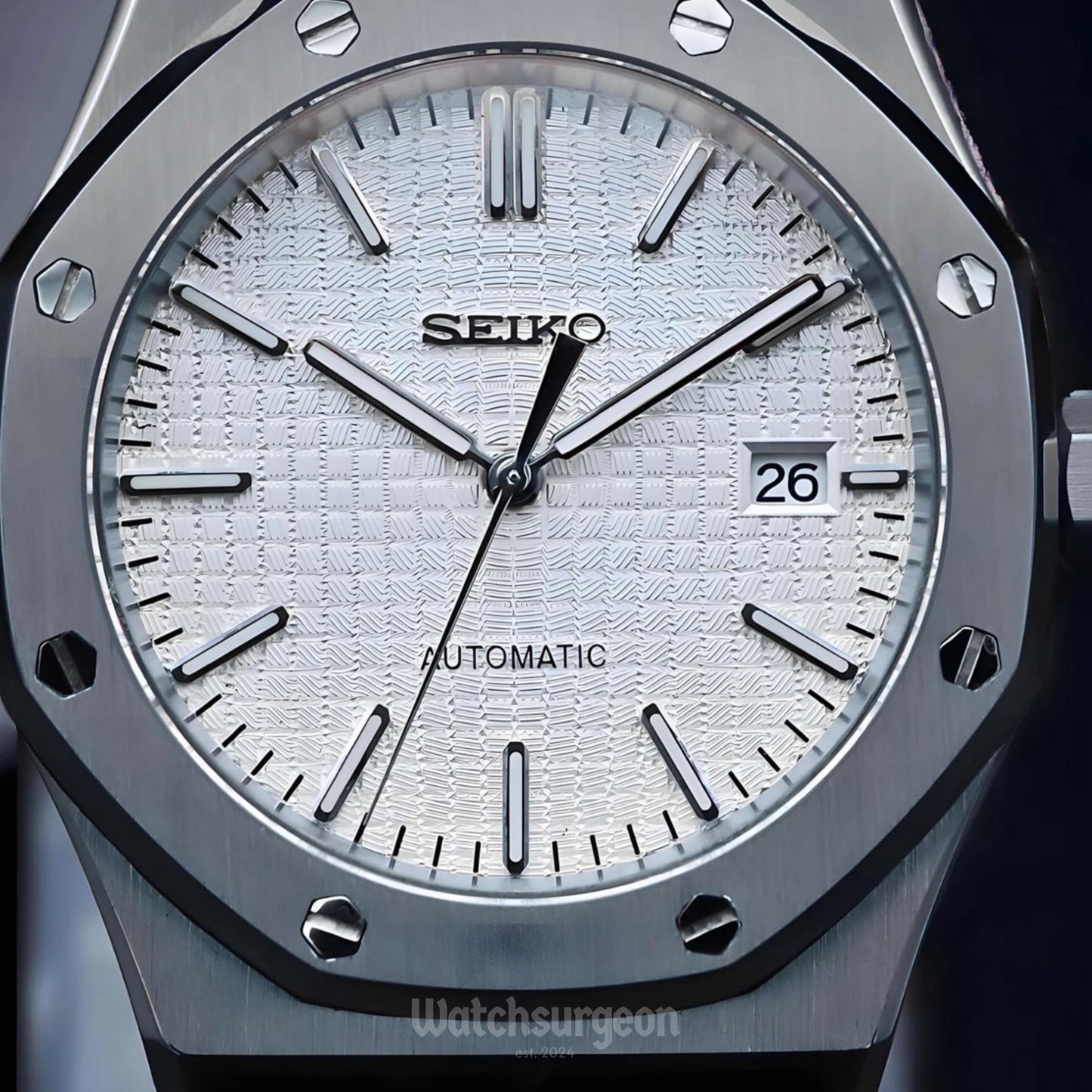 Custom Seiko Royal Oak Inspired with White Dial