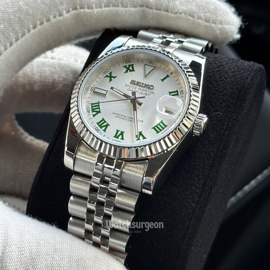 Custom Seiko with White Wimbledon Dial