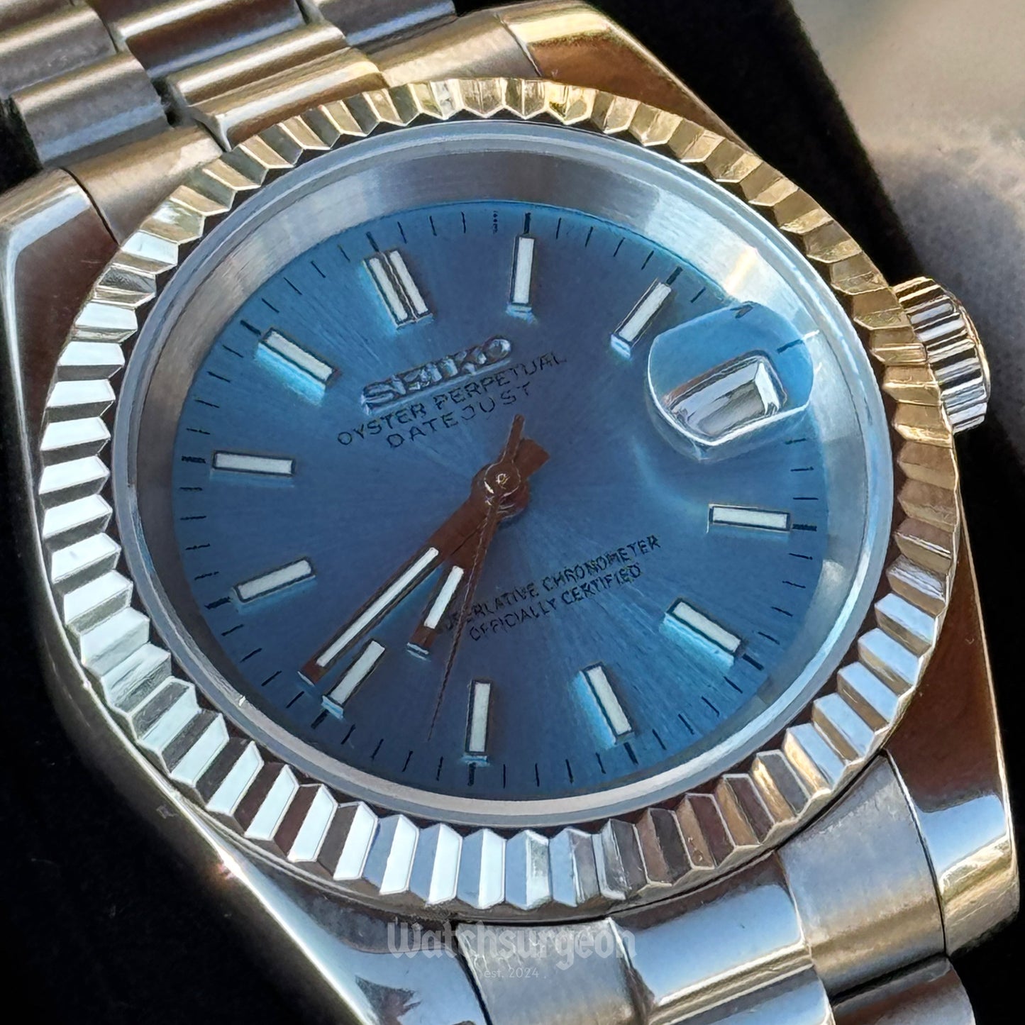 Custom Seiko with Sky Blue Dial