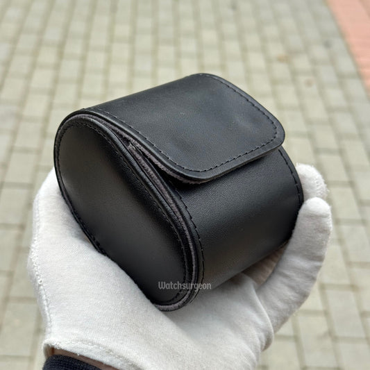 Black Leather Travel Case - 1 Slot