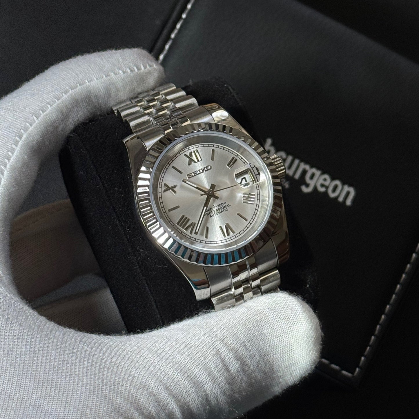 Custom Seiko with White Roman Dial