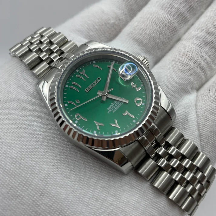 Custom Seiko with Green Arabic Dial