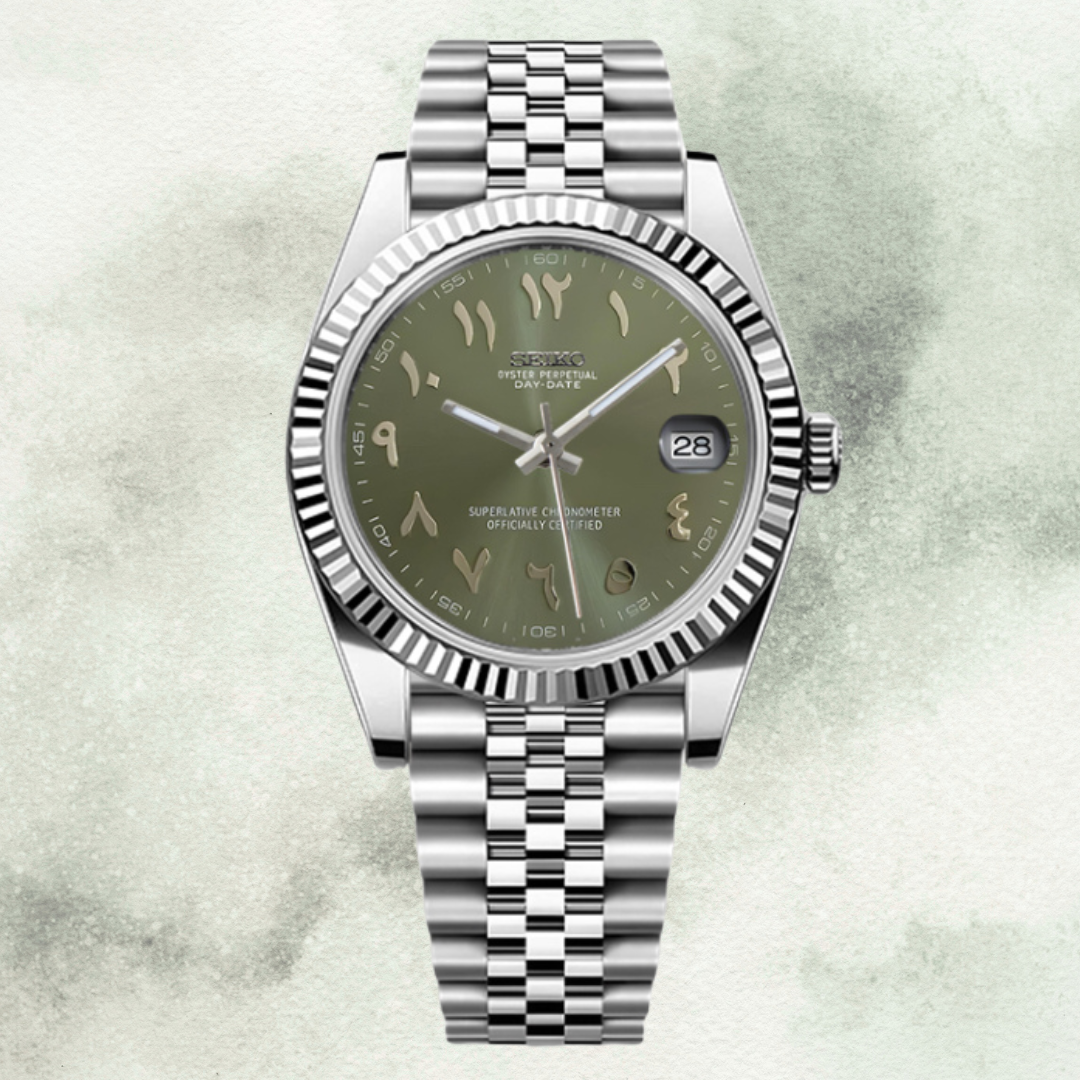 Custom Seiko with Olive Arabic Dial