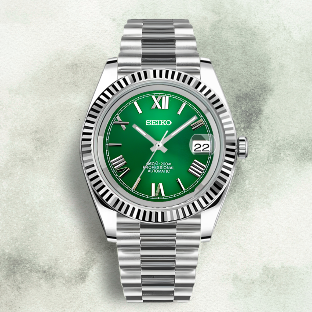 Custom Seiko with Green Roman Dial