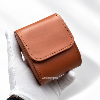 Brown Leather Travel Case - 1 Slot