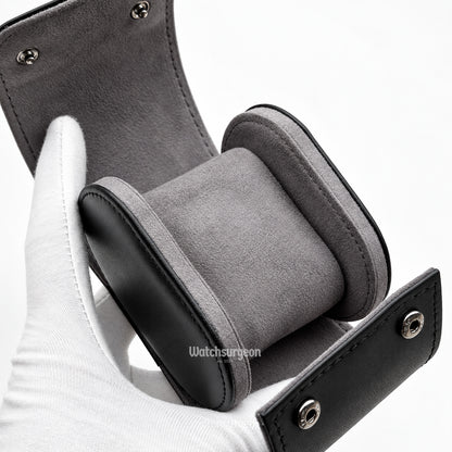 Black Leather Travel Case - 1 Slot