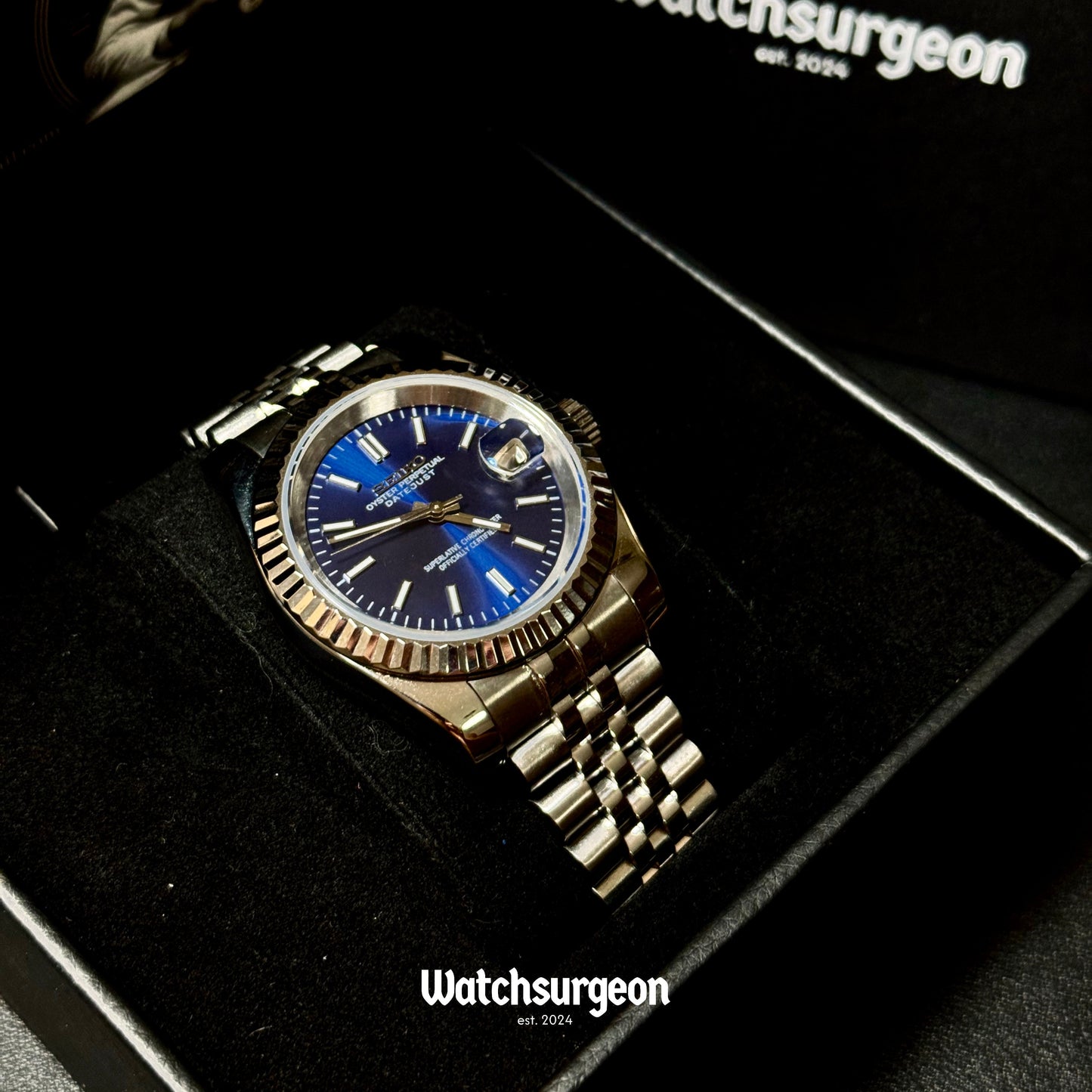 Custom Seiko with Blue dial