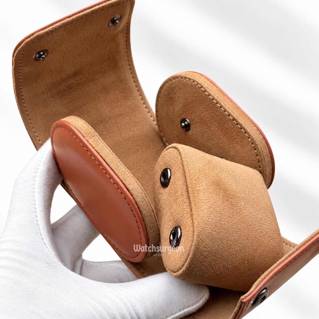 Brown Leather Travel Case - 1 Slot