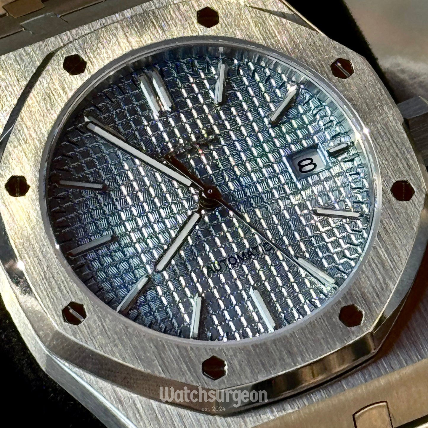 Custom Seiko Royal Oak Inspired with Sky Blue Dial