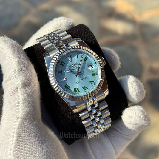 Custom Seiko with Sky Blue Wimbledon Dial