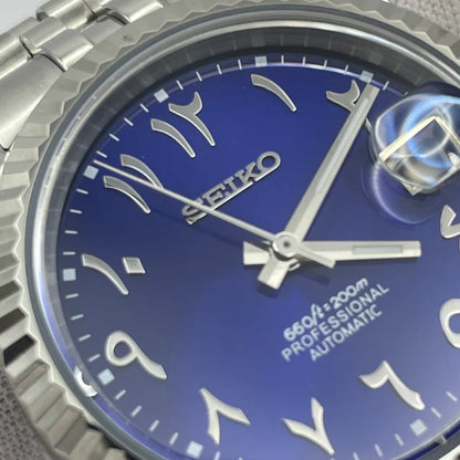 Custom Seiko with Blue Arabic Dial