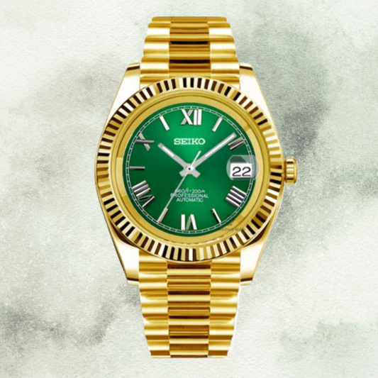 Custom Seiko with Green Roman Dial
