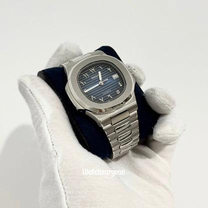 Custom Seiko Nautilus Inspired with Navy Blue Arabic Dial