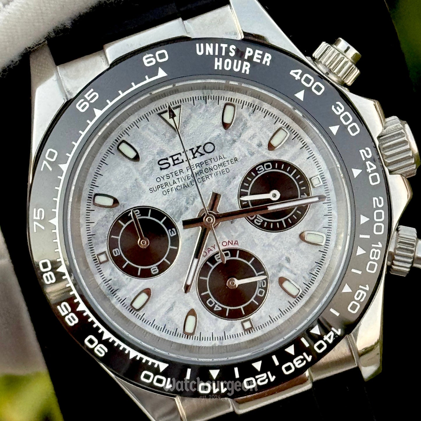 Custom Seiko Daytona Inspired with Meteor Dial