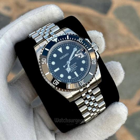 Custom Seiko Submariner with Black Dial