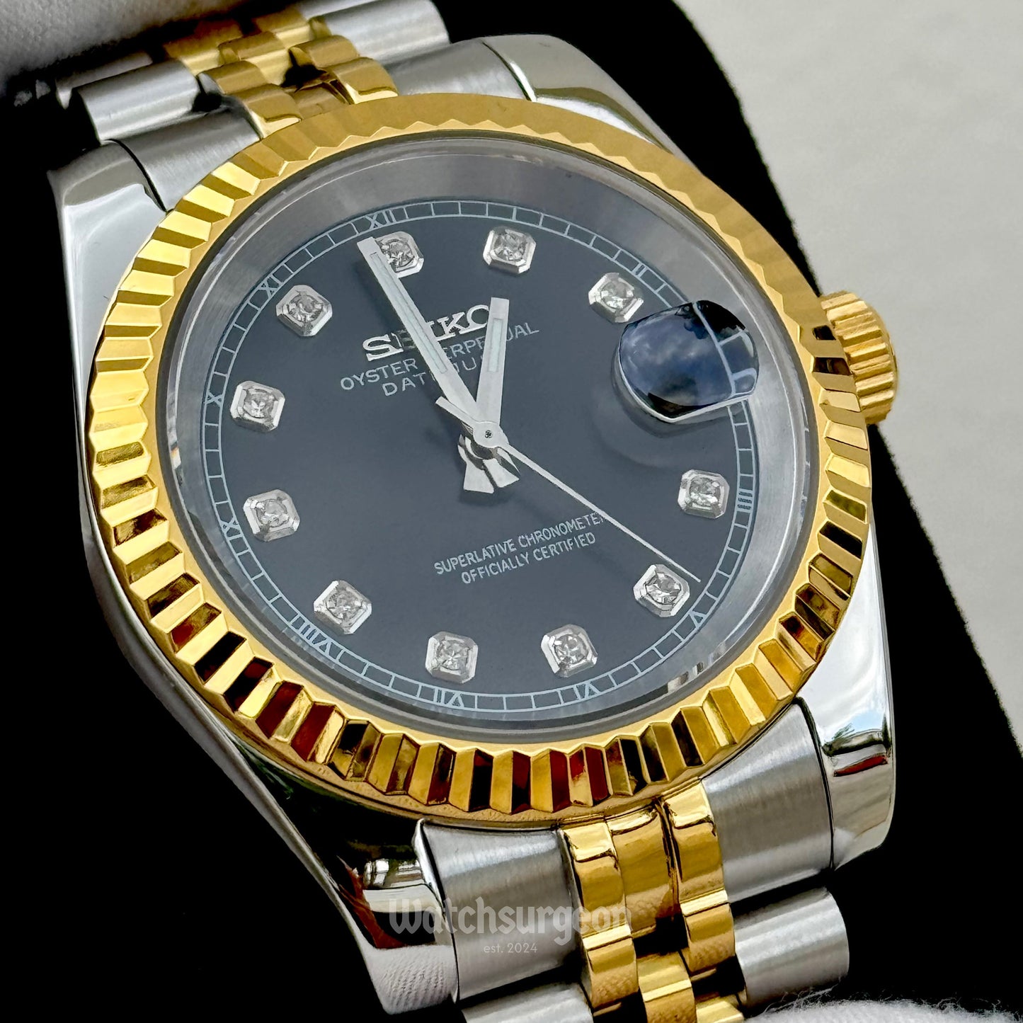 Custom Seiko with Black Gem Dial