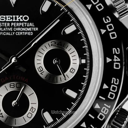 Custom Seiko Daytona Inspired with Black Dial