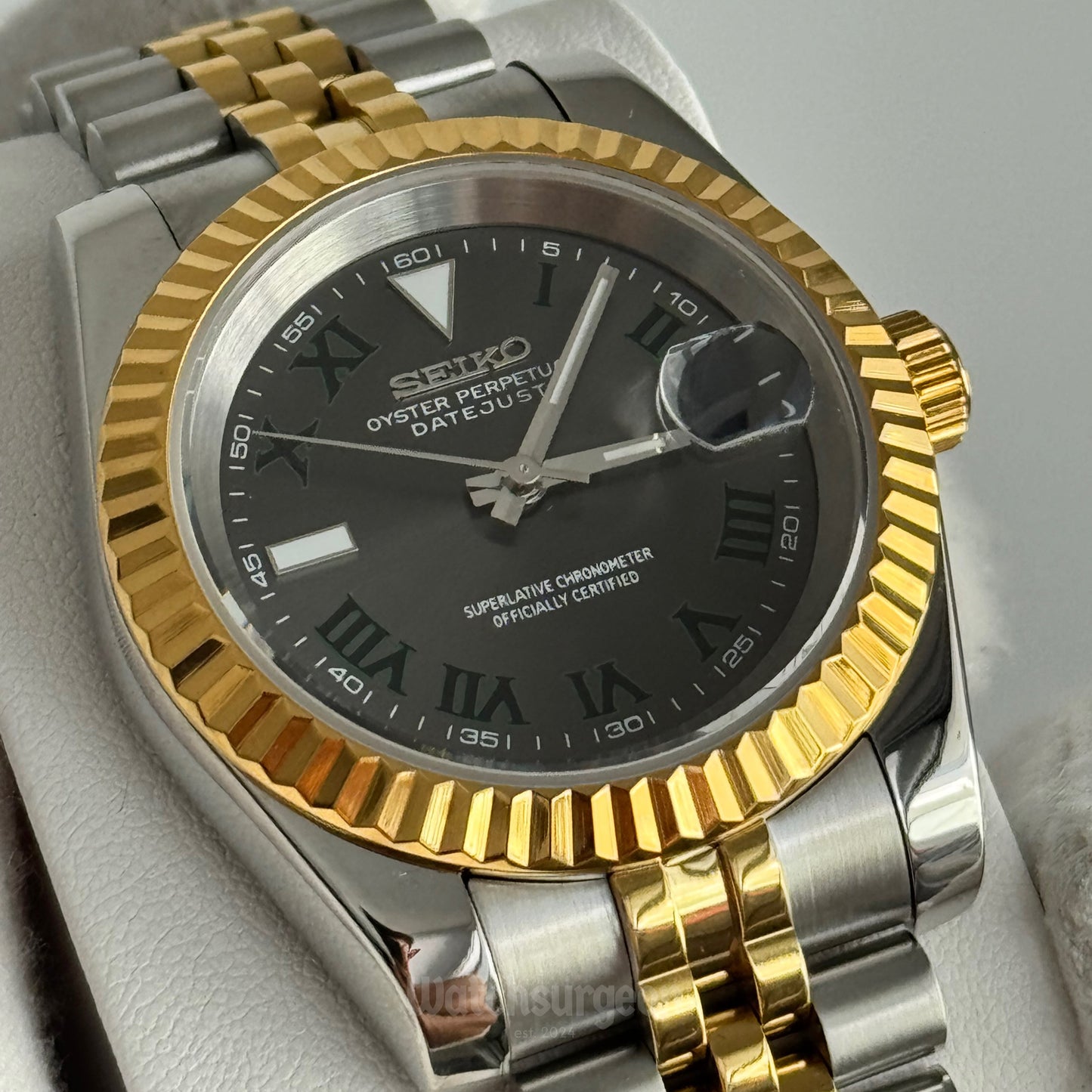 Custom Seiko with Grey Wimbledon Dial