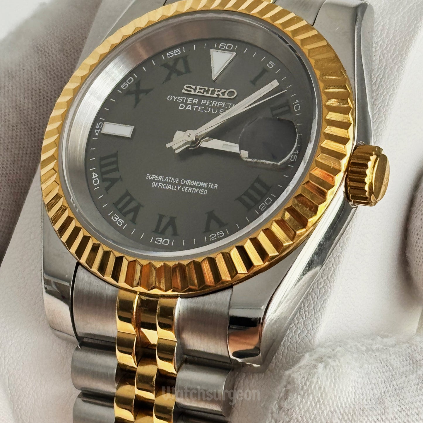 Custom Seiko with Grey Wimbledon Dial