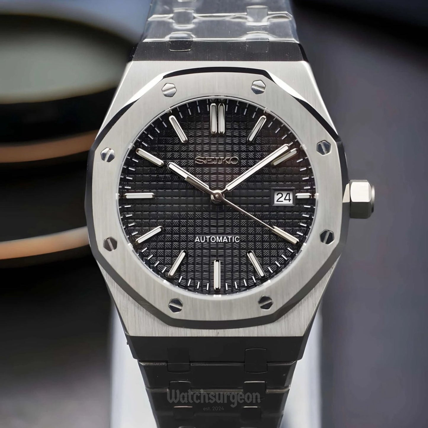 Custom Seiko Royal Oak Inspired with Black Dial