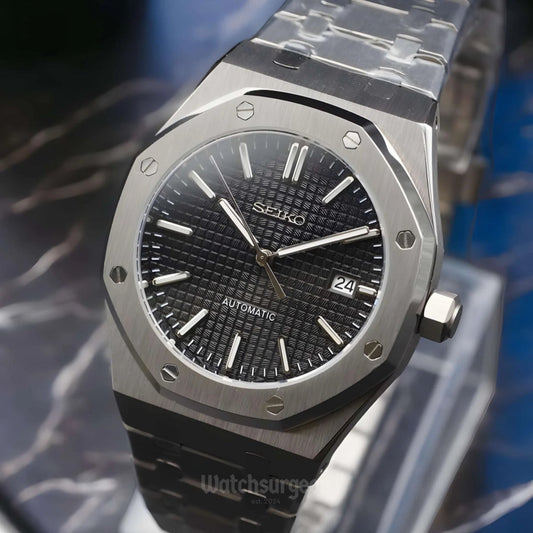 Custom Seiko Royal Oak Inspired with Black Dial