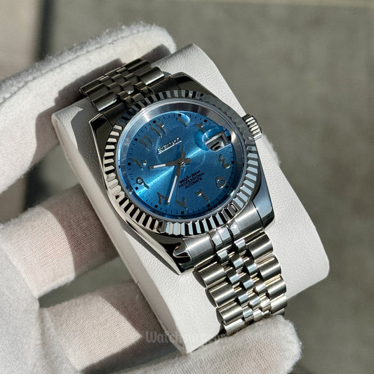 Custom Seiko with Light Blue Arabic Dial