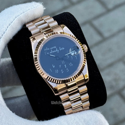 'Who cares' Rose Gold - Datejust Series
