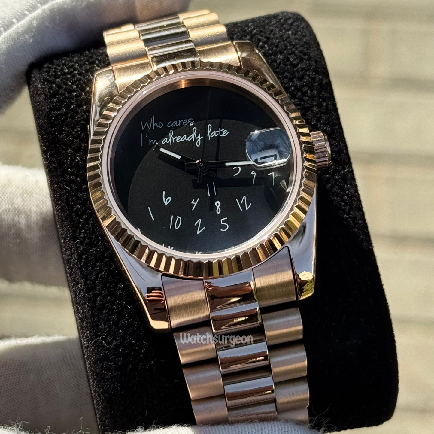 'Who cares' Rose Gold - Datejust Series