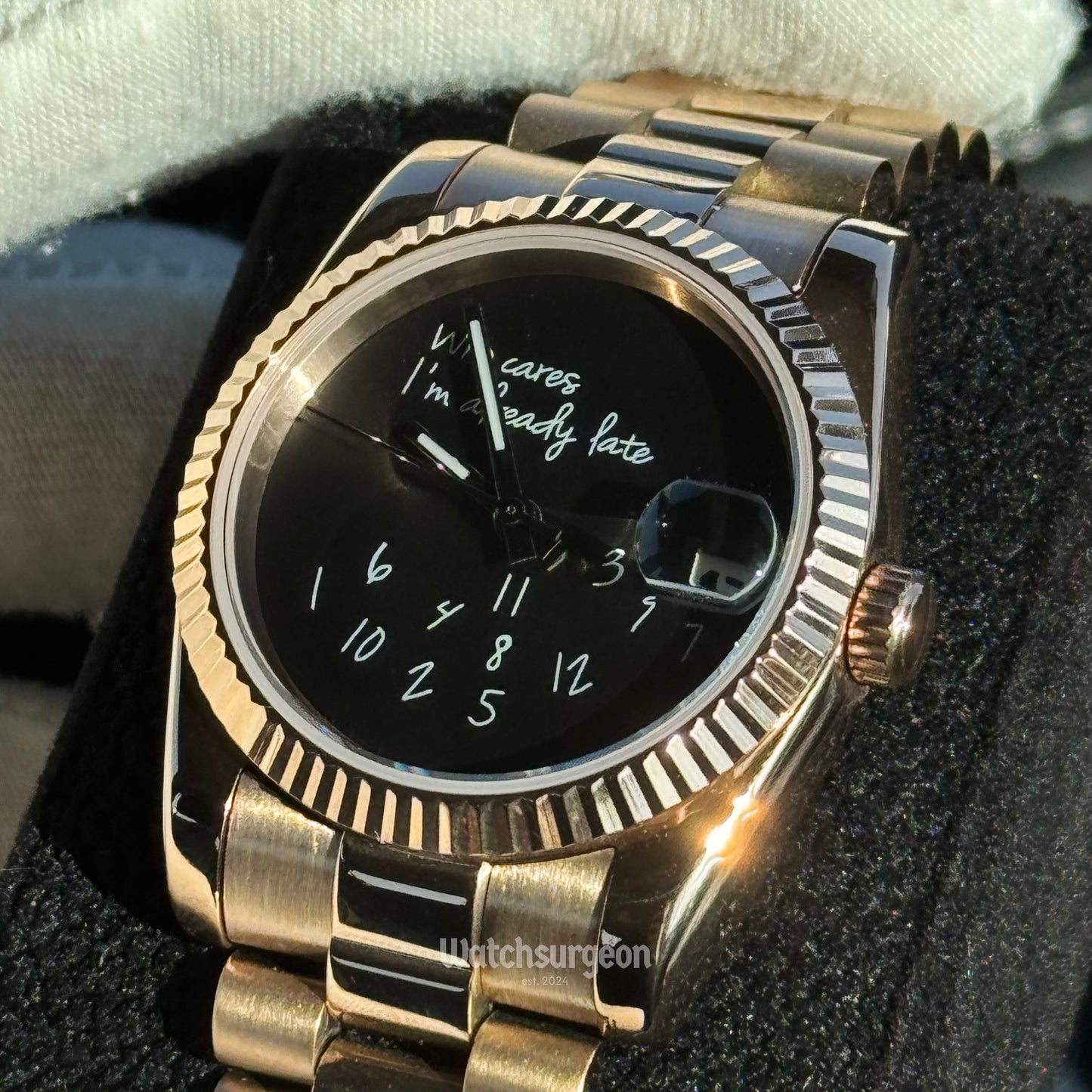'Who cares' Rose Gold - Datejust Series