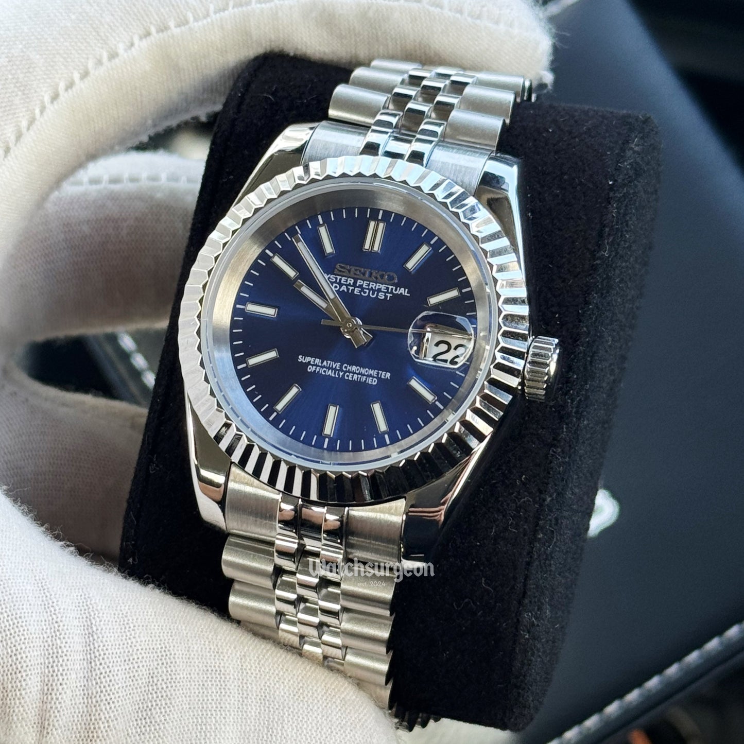 Custom Seiko with Blue dial