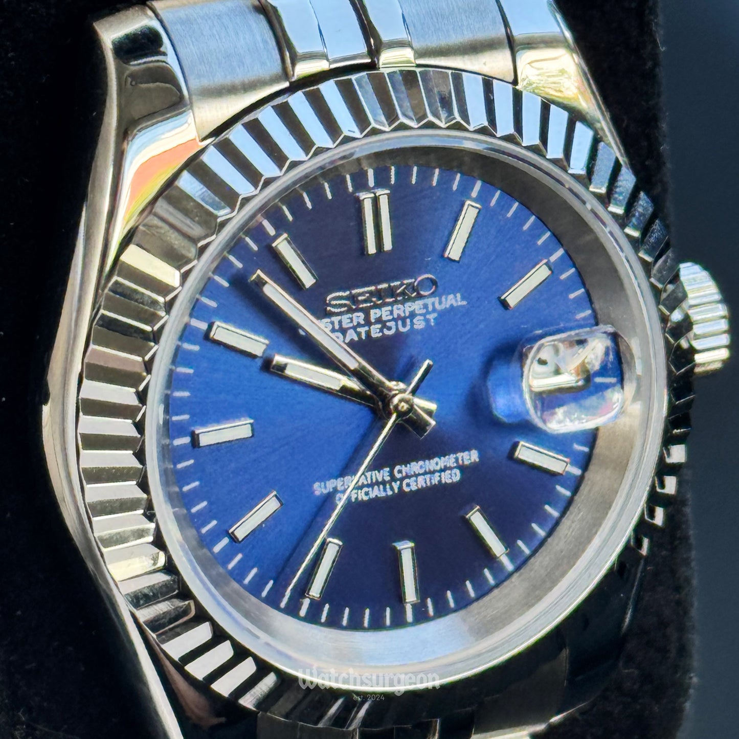 Custom Seiko with Blue dial