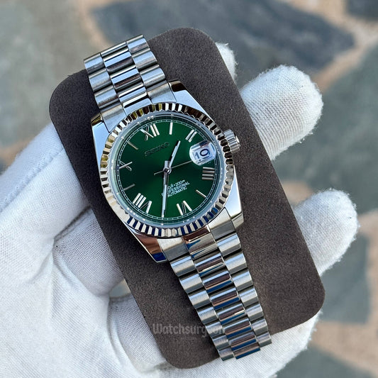 Custom Seiko with Green Roman Dial