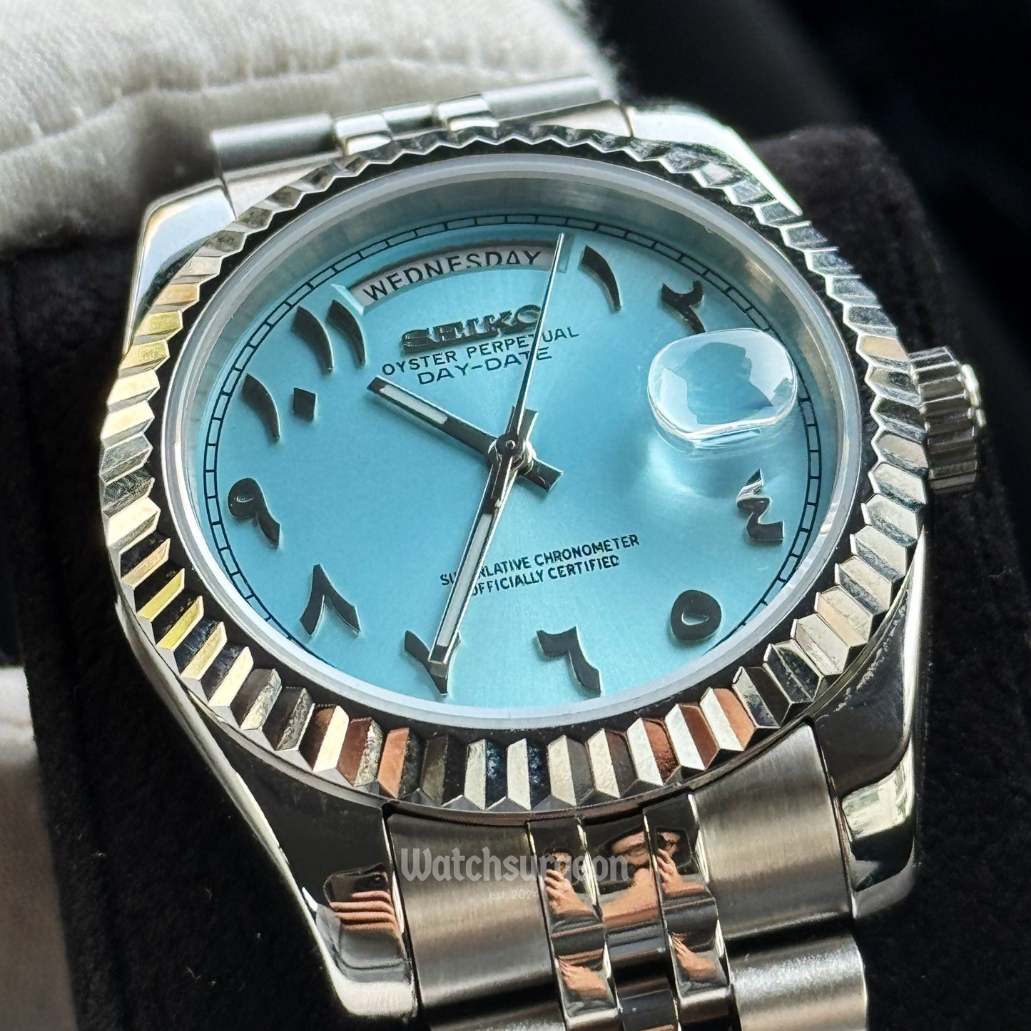 'Sky Blue Arabic' - Daydate Series