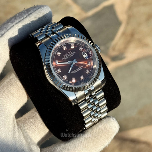 Custom Seiko with Chocolate Gem Dial