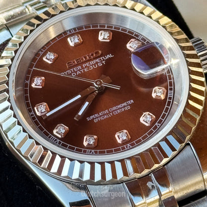 Custom Seiko with Chocolate Gem Dial