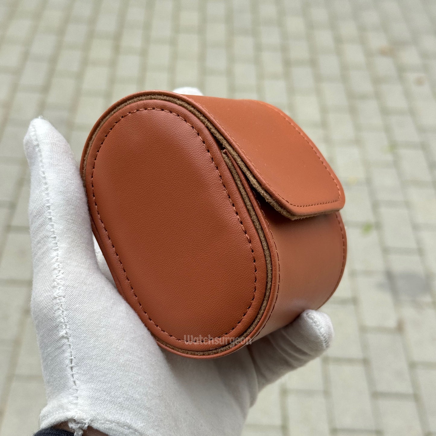 Brown Leather Travel Case - 1 Slot