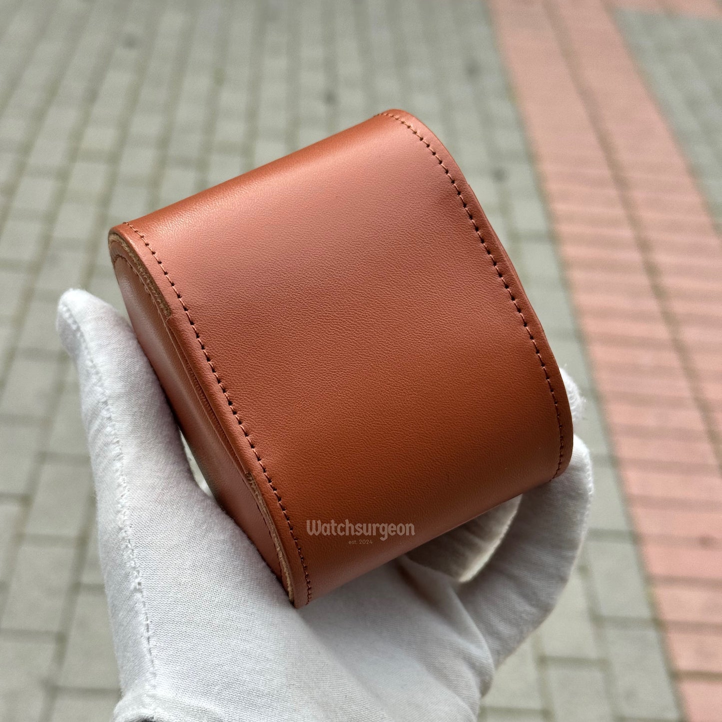 Brown Leather Travel Case - 1 Slot