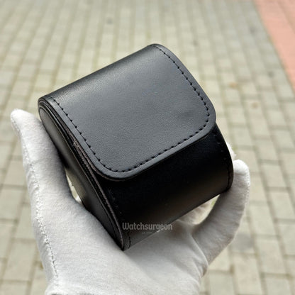 Black Leather Travel Case - 1 Slot
