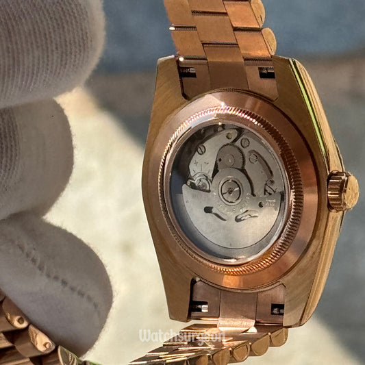 Custom Seiko Rose Gold with Olive Dial