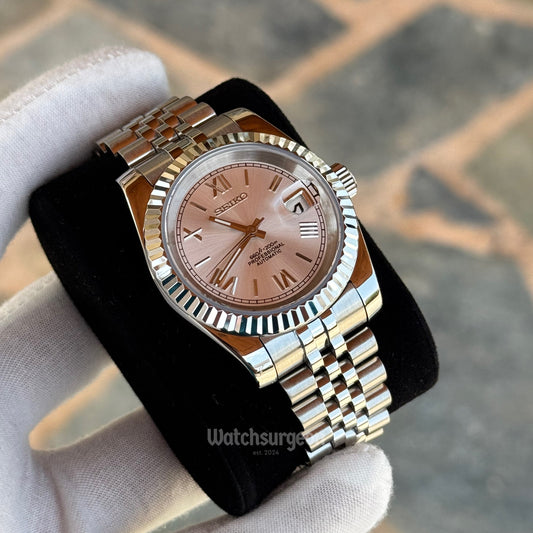Custom Seiko with White Roman Dial