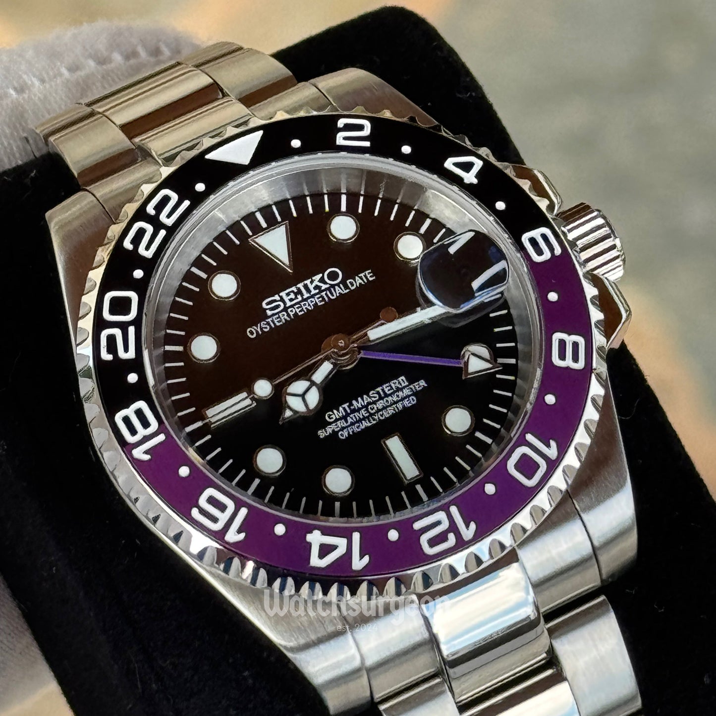 Custom Seiko GMT Purple
