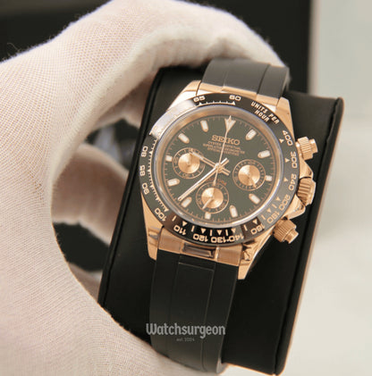 Custom Seiko Daytona Inspired with Black Dial