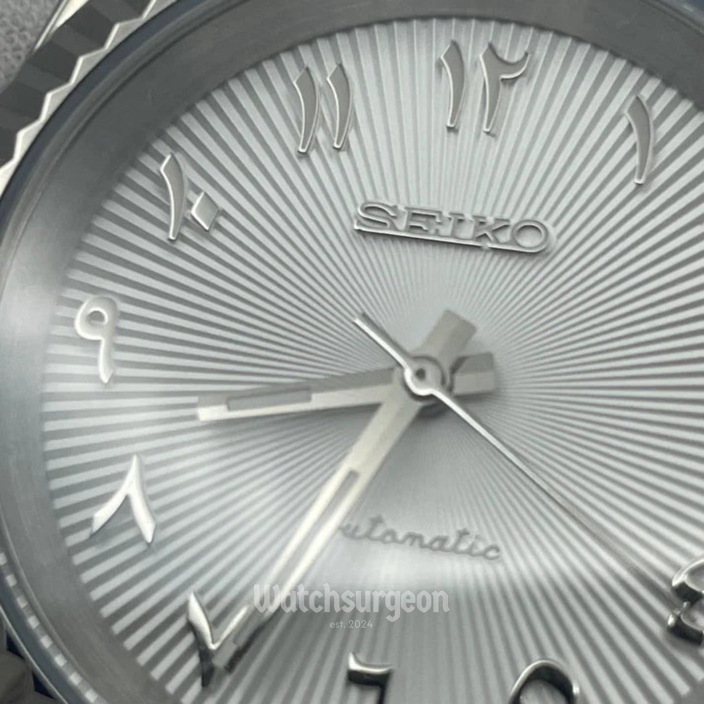 Custom Seiko with White Arabic Dial