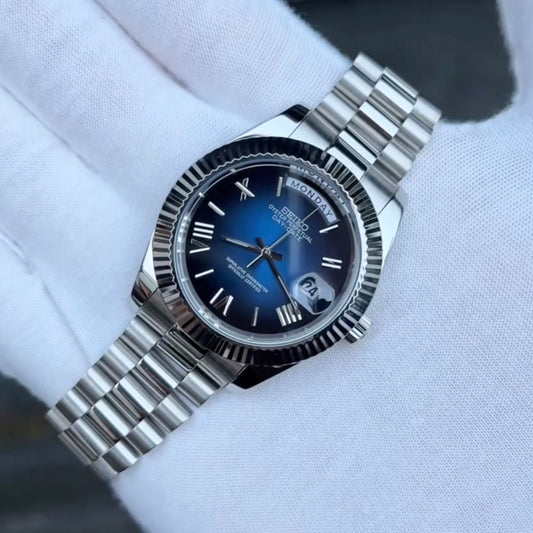 Custom Seiko Daydate with Blue Roman Dial