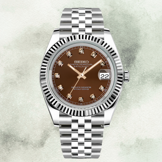 Custom Seiko with Chocolate Gem Dial